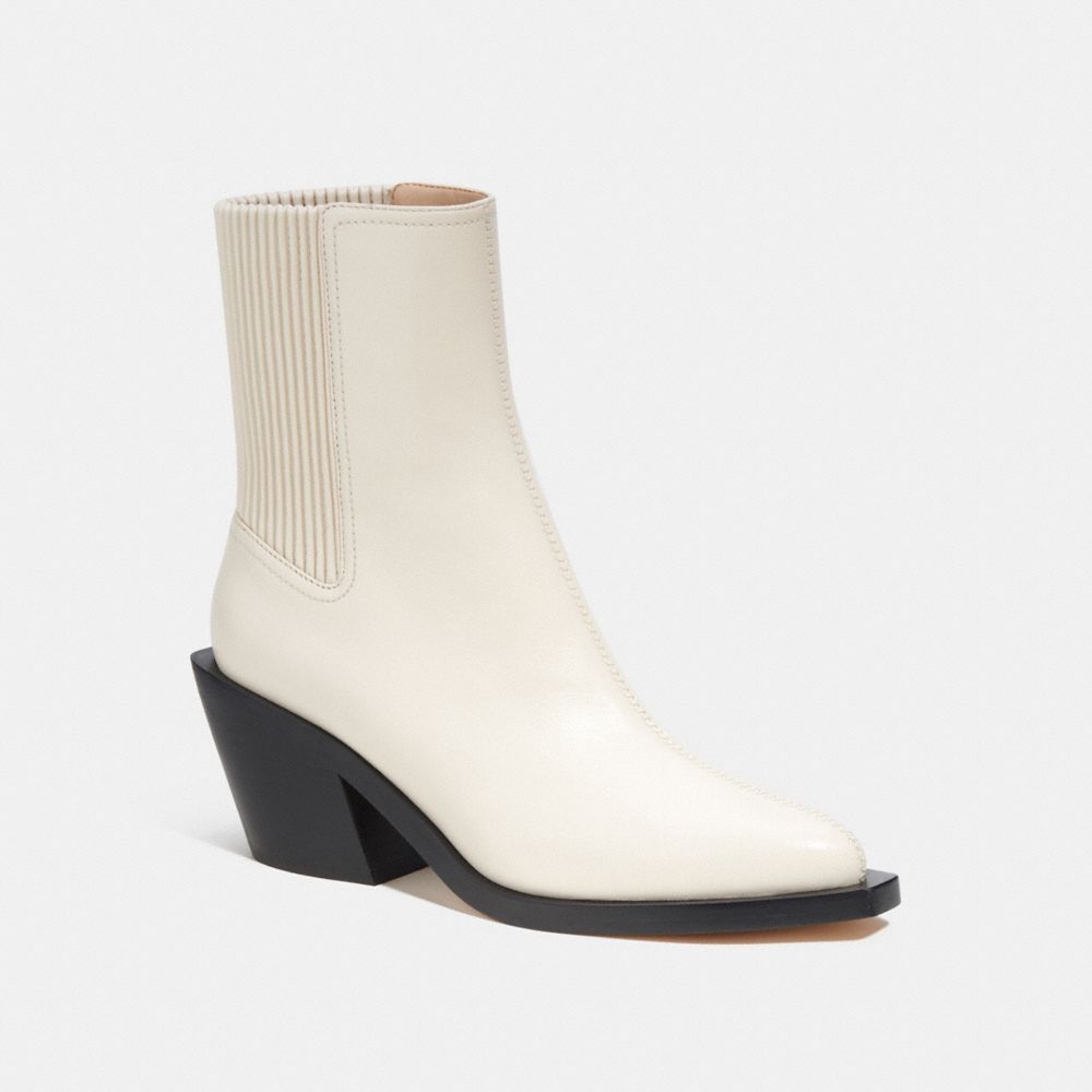Leather/Chalk Coach Prestyn Bootie | COH865909