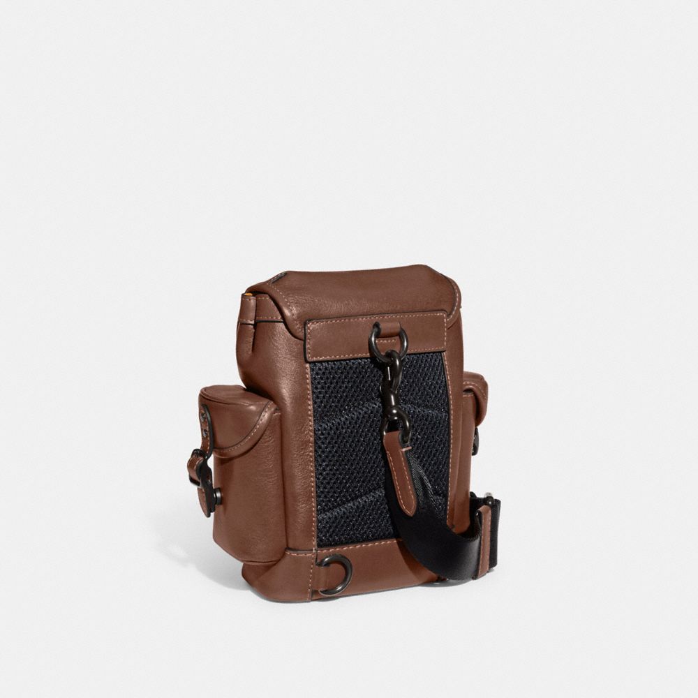 Leather/Dark Saddle Coach Hitch Backpack 13 | COH866491