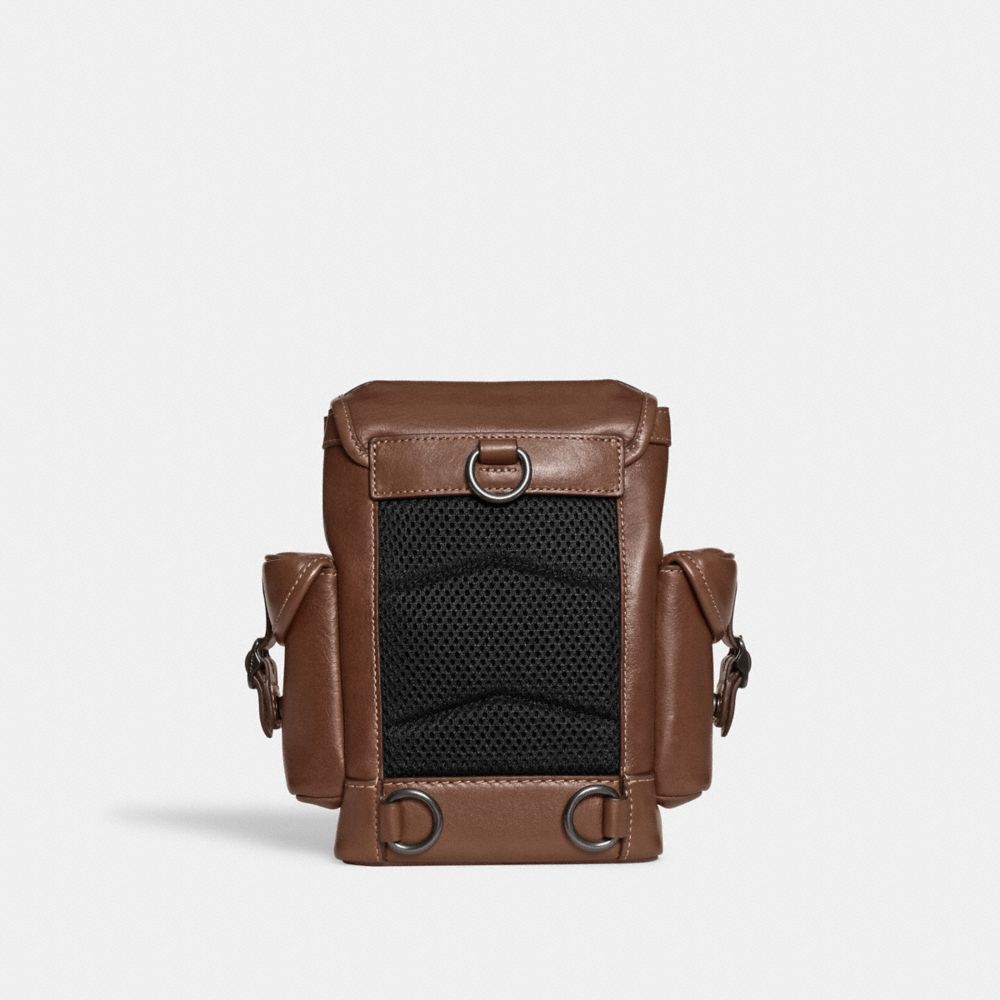 Leather/Dark Saddle Coach Hitch Backpack 13 | COH866491