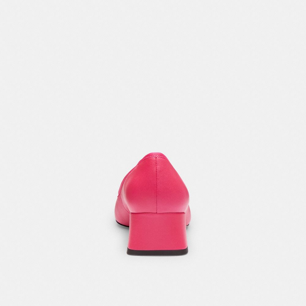 Leather/Dragon Fruit Coach Ava Ballet Pump | COH865730