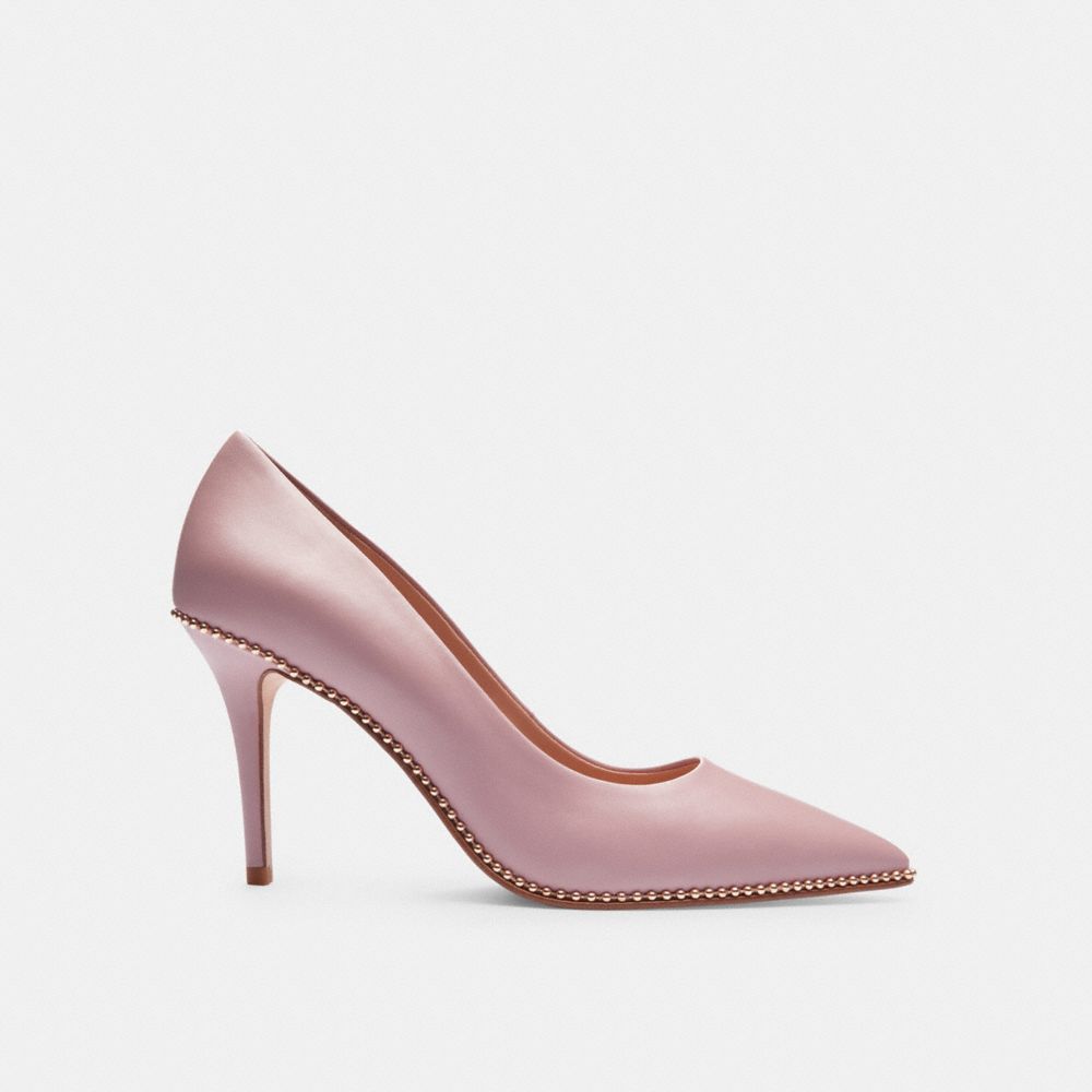 Leather/Light Rose Coach Waverly Pump | COH865726