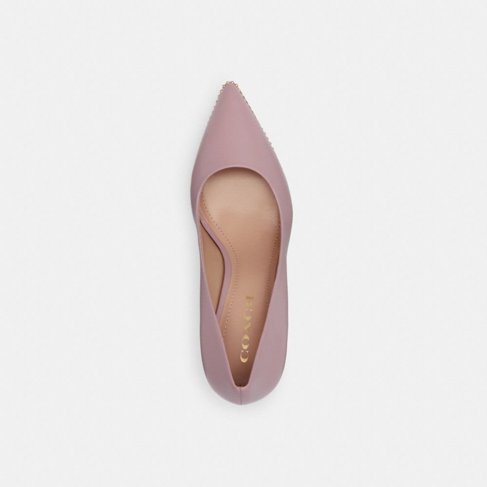 Leather/Light Rose Coach Waverly Pump | COH865726