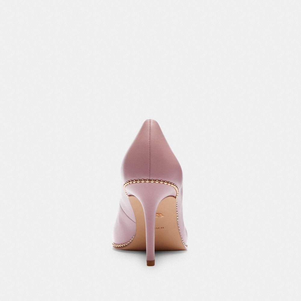 Leather/Light Rose Coach Waverly Pump | COH865726