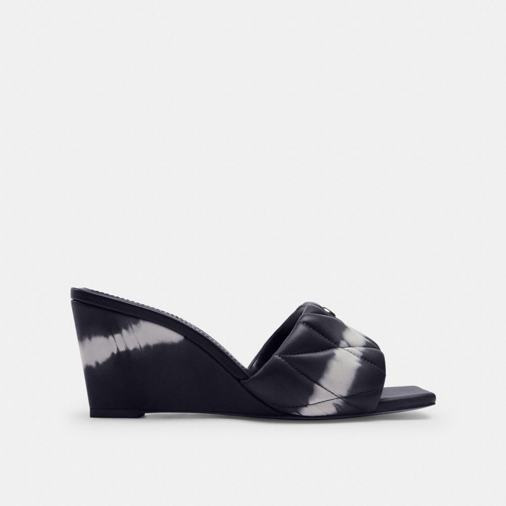 Leather/Midnight Navy Coach Emma Wedge With Tie Dye | COH865753