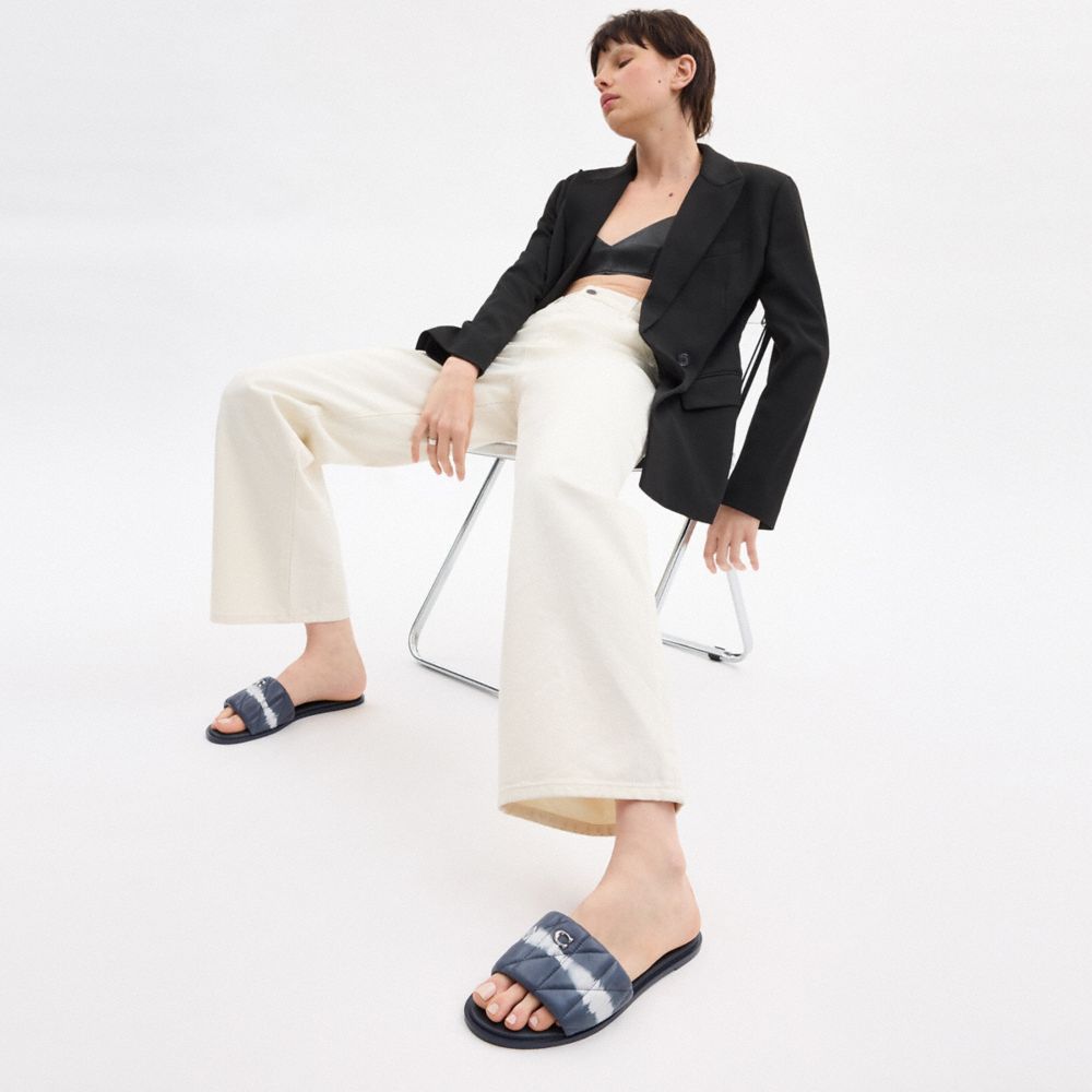 Leather/Midnight Navy Coach Holly Sandal With Tie Dye | COH865881