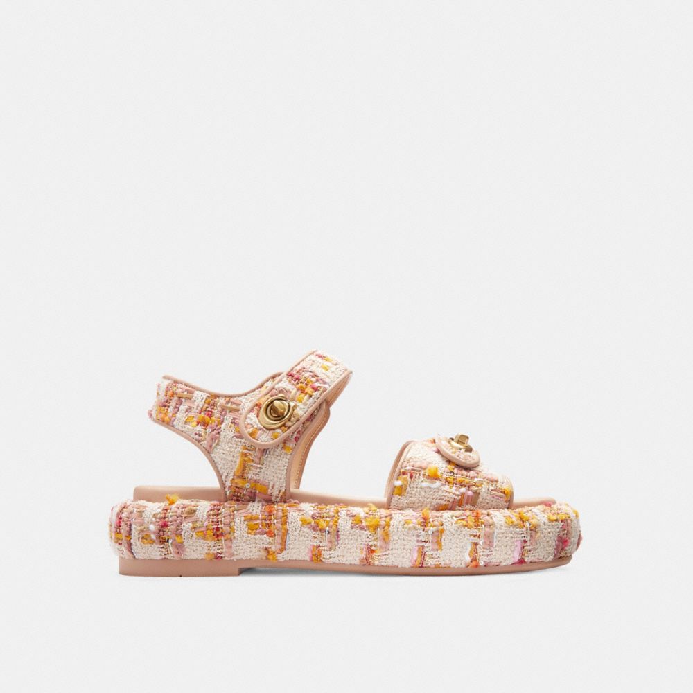Leather/Neutral Coach Peyton Sandal | COH865896