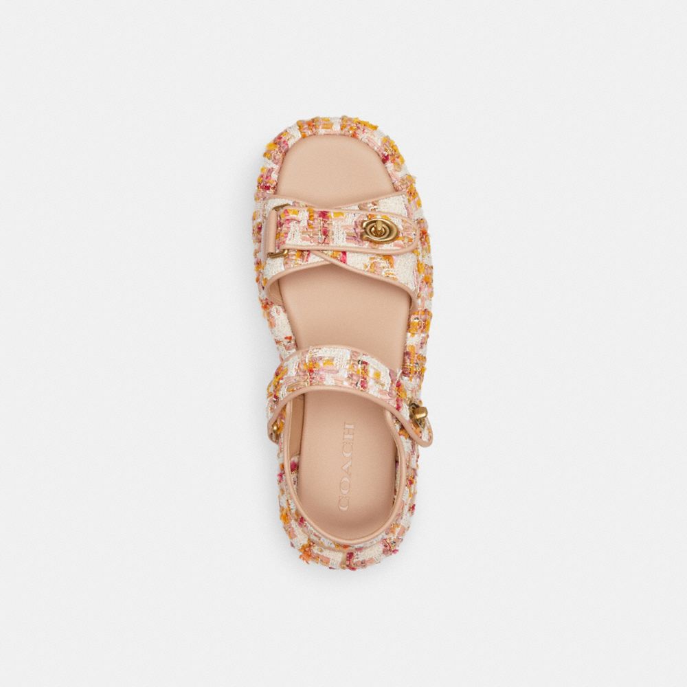 Leather/Neutral Coach Peyton Sandal | COH865896