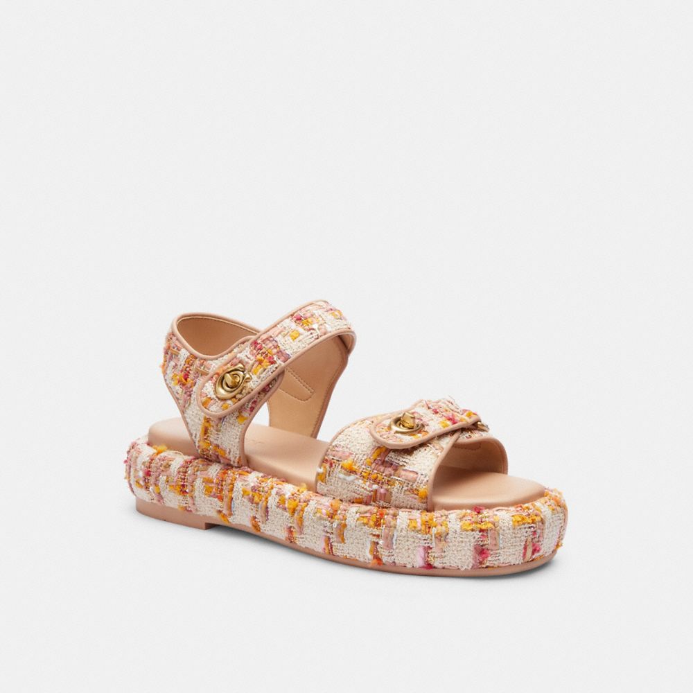 Leather/Neutral Coach Peyton Sandal | COH865896