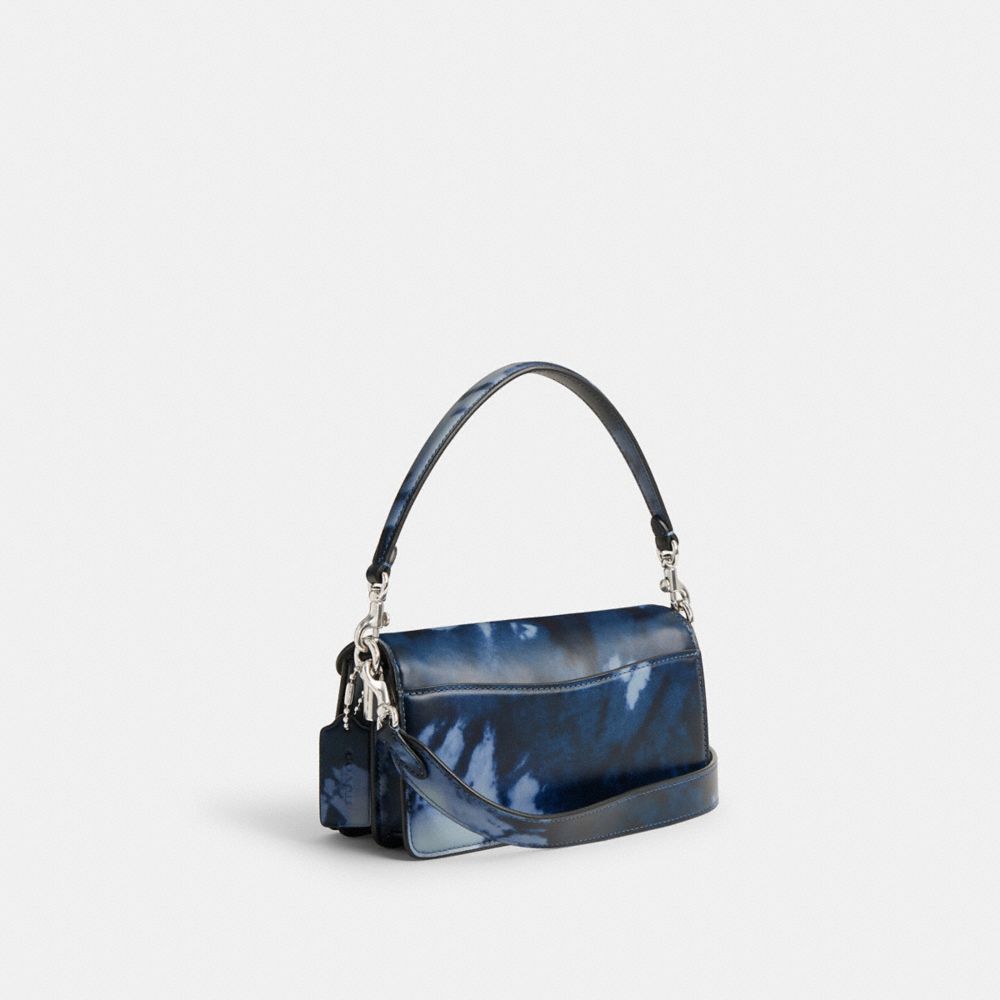 Leather/Silver/Midnight Navy Coach Tabby Shoulder Bag 20 With Tie Dye Print | COH865363