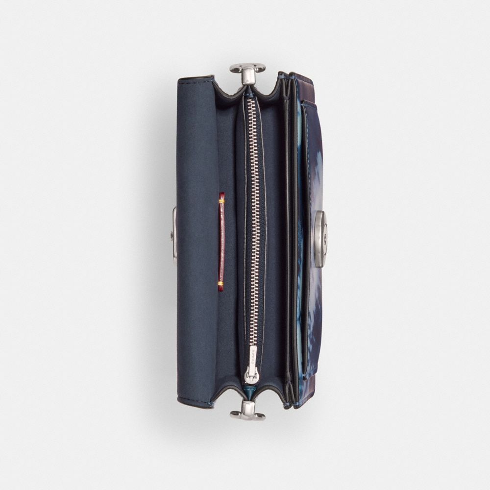 Leather/Silver/Midnight Navy Coach Tabby Shoulder Bag 20 With Tie Dye Print | COH865363