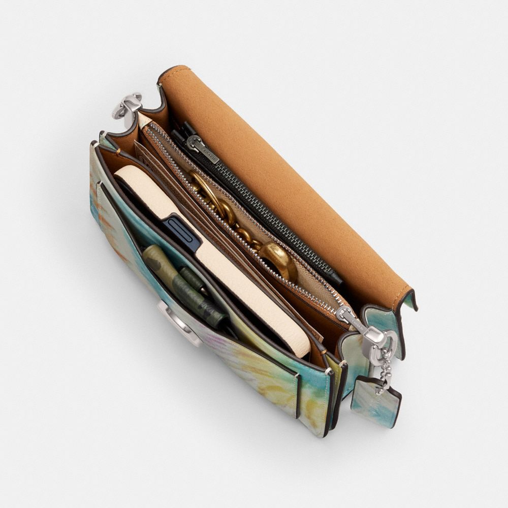 Leather/Silver/Multi Coach Tabby Shoulder Bag 20 With Rainbow Tie Dye Print | COH864917