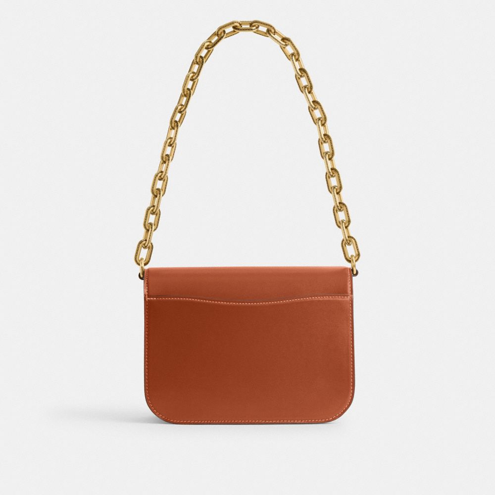 Luxe Refined Calf Leather/Brass/Burnished Amber Coach Idol Bag | COH864766