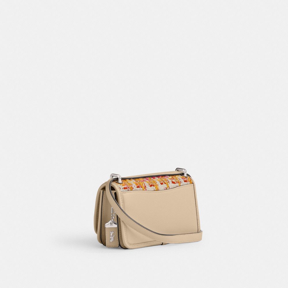 Luxe Refined Calf Leather/Silver/Neutral Multi Coach Bandit Crossbody Bag In Tweed | COH864923