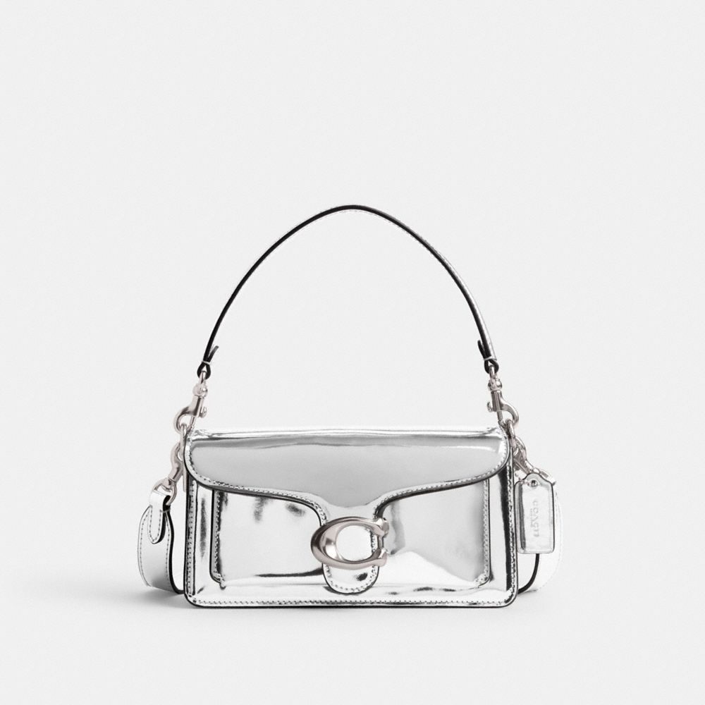 Metallic Leather/Silver/Silver Coach Tabby Shoulder Bag 20 In Metallic | COH864946