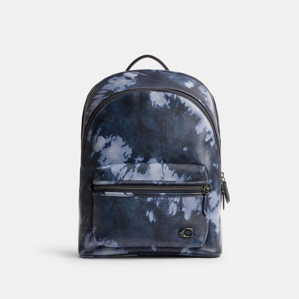 Midnight Navy Multi Coach Charter Backpack With Tie Dye Print | COH866520
