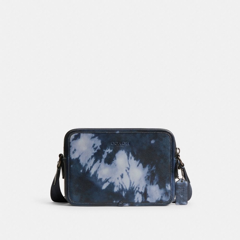 Midnight Navy Multi Coach Charter Crossbody Bag 24 With Tie Dye Print | COH866618