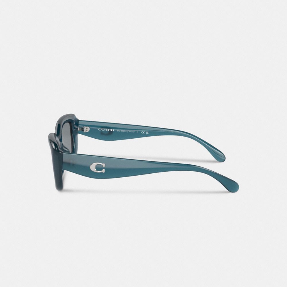 Milky Blue Coach Pillow Tabby Narrow Rectangle Sunglasses | COH866330