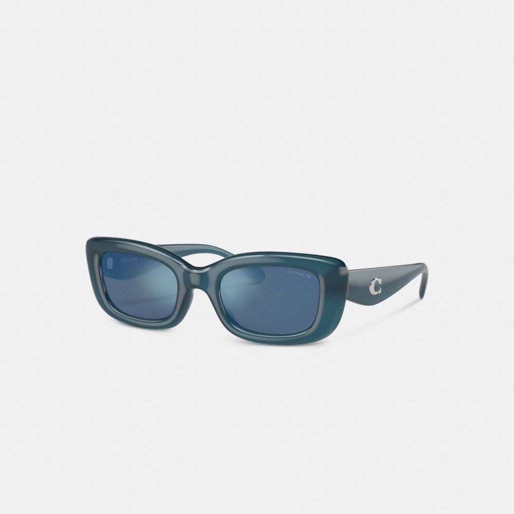 Milky Blue Coach Pillow Tabby Narrow Rectangle Sunglasses | COH866330