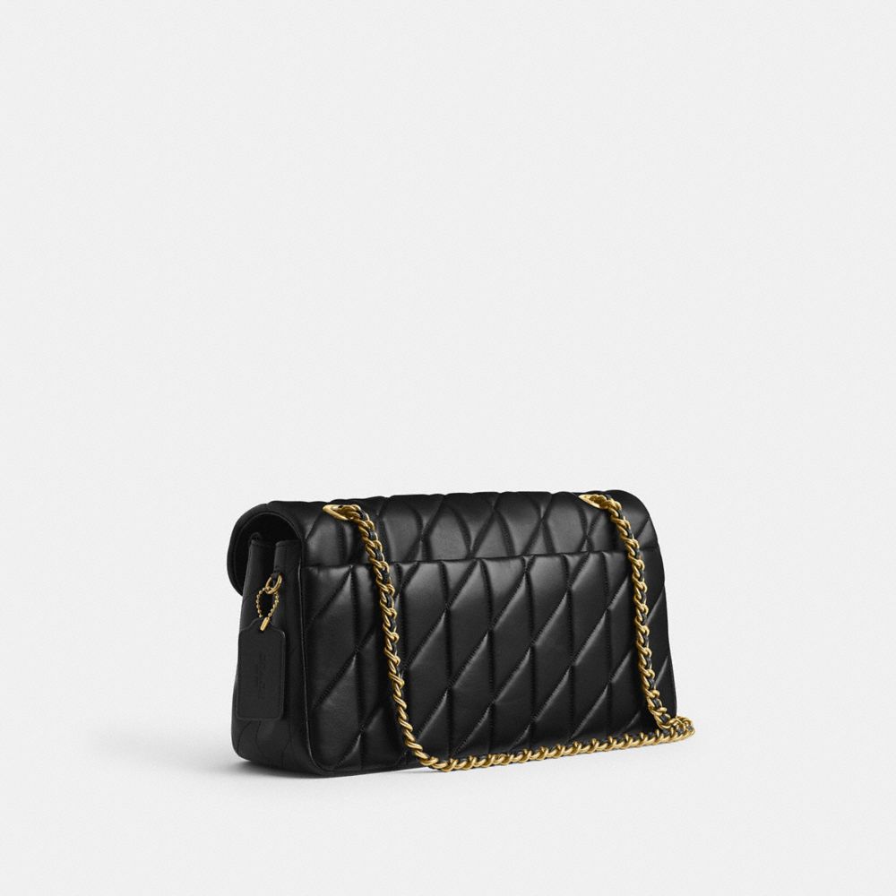 Nappa Leather/Brass/Black Coach Tabby Shoulder Bag 33 With Quilting | COH864862