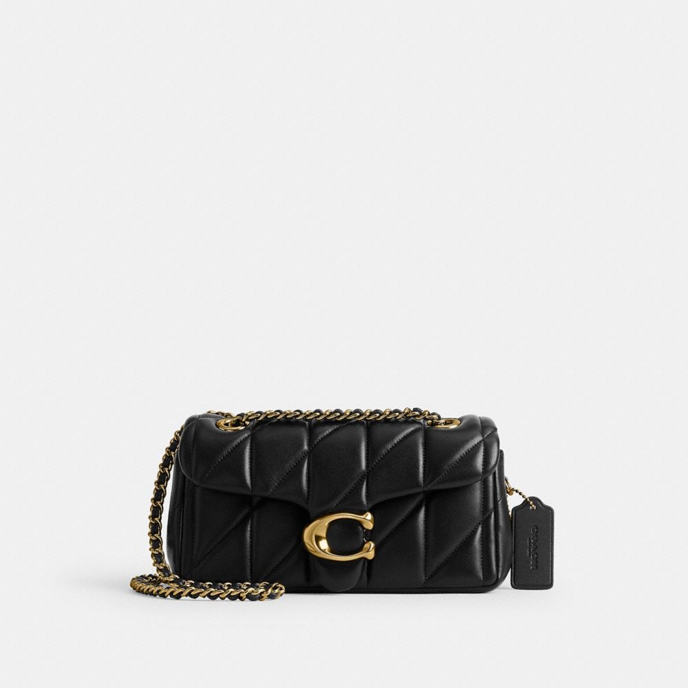Nappa Leather/Brass/Black Coach Tabby Shoulder Bag 20 With Quilting | COH864797