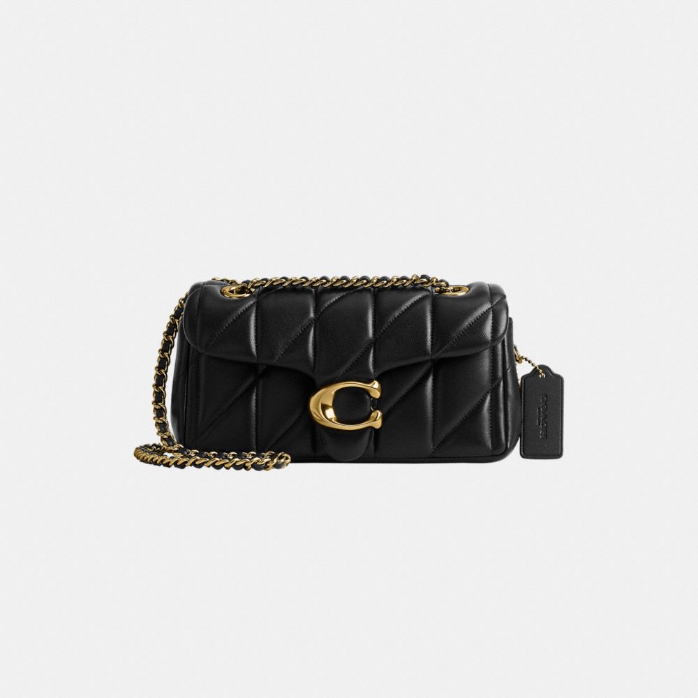 Nappa Leather/Brass/Black Coach Tabby Shoulder Bag 20 With Quilting | COH864797
