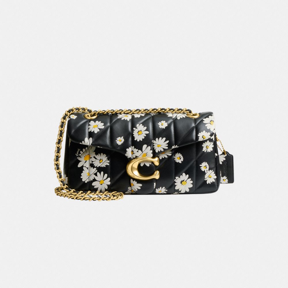 Nappa Leather/Brass/Black Multi Coach Tabby Shoulder Bag 26 With Quilting And Floral Print | COH864920