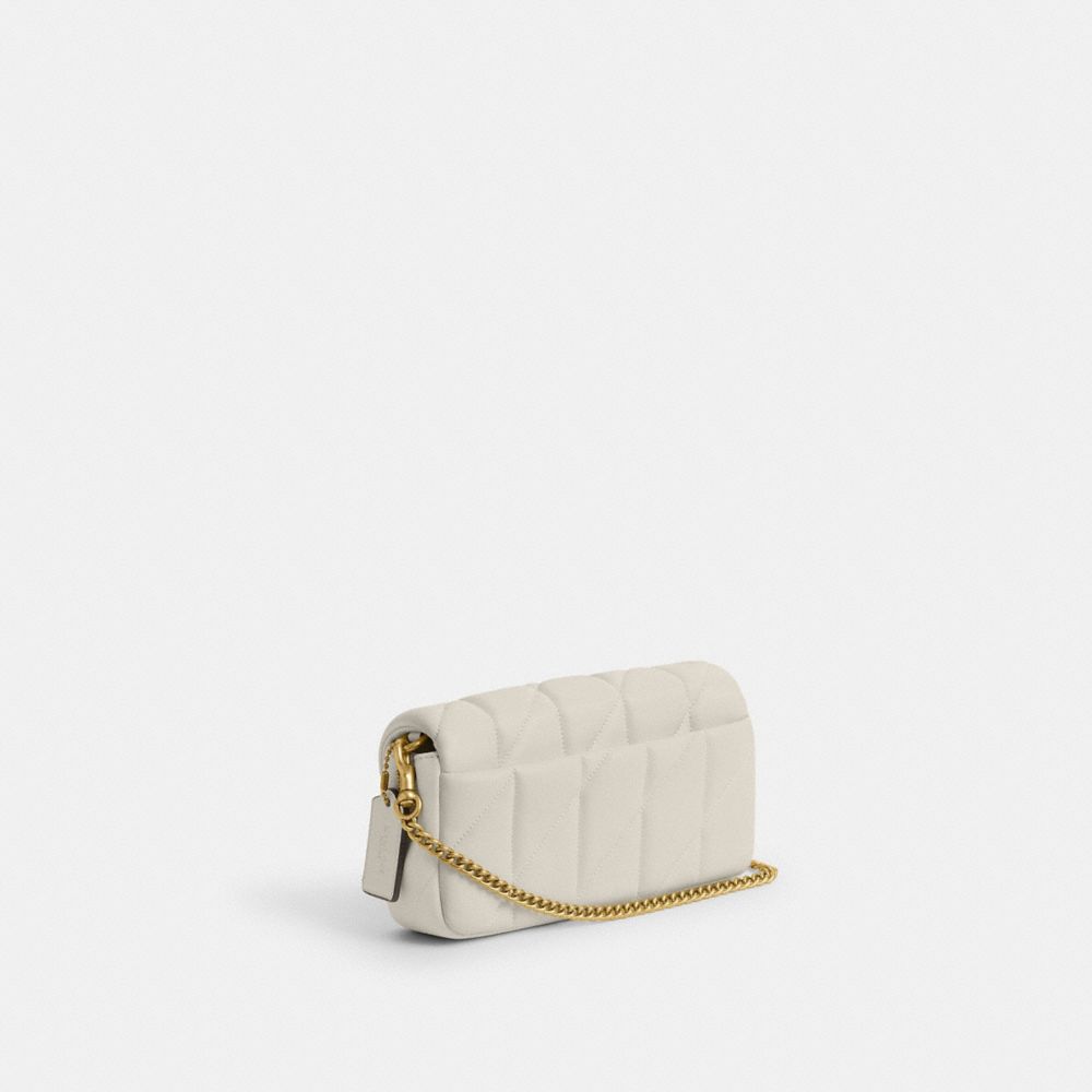 Nappa Leather/Brass/Chalk Coach Tabby Crossbody Wristlet With Pillow Quilting | COH865632