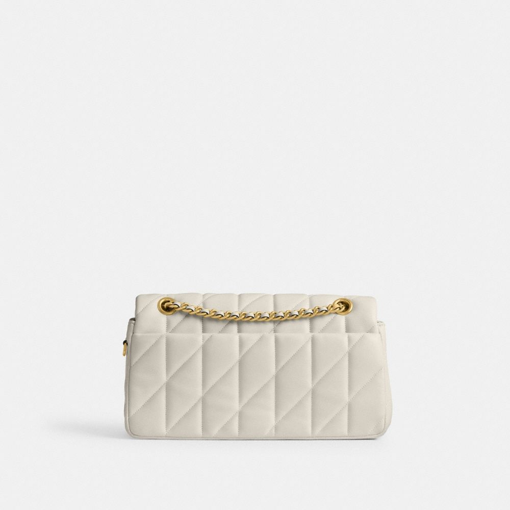 Nappa Leather/Brass/Chalk Coach Tabby Shoulder Bag 26 With Quilting | COH864799
