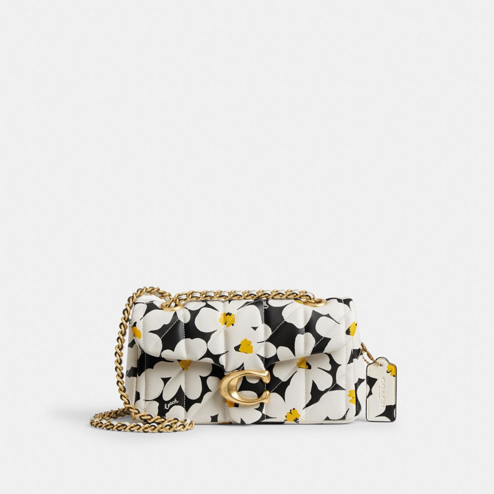 Nappa Leather/Brass/Chalk Multi Coach Tabby Shoulder Bag 20 With Quilting And Floral Print | COH864865