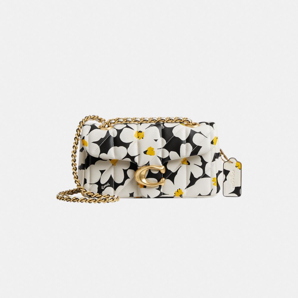 Nappa Leather/Brass/Chalk Multi Coach Tabby Shoulder Bag 20 With Quilting And Floral Print | COH864865