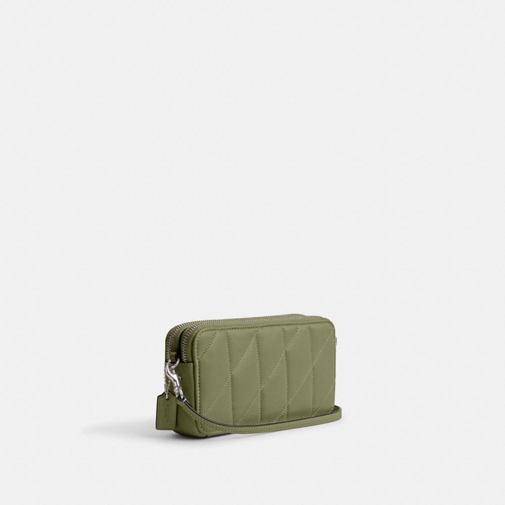 Nappa Leather/Light Antique Nickel/Moss Coach Kira Crossbody Bag With Pillow Quilting | COH865618