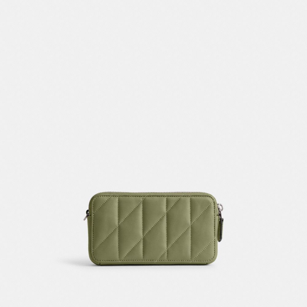 Nappa Leather/Light Antique Nickel/Moss Coach Kira Crossbody Bag With Pillow Quilting | COH865618