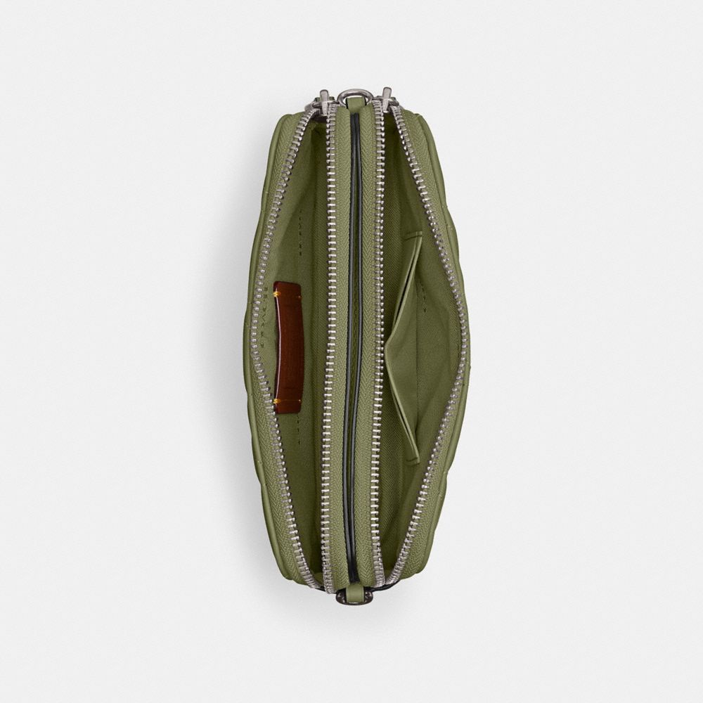 Nappa Leather/Light Antique Nickel/Moss Coach Kira Crossbody Bag With Pillow Quilting | COH865618