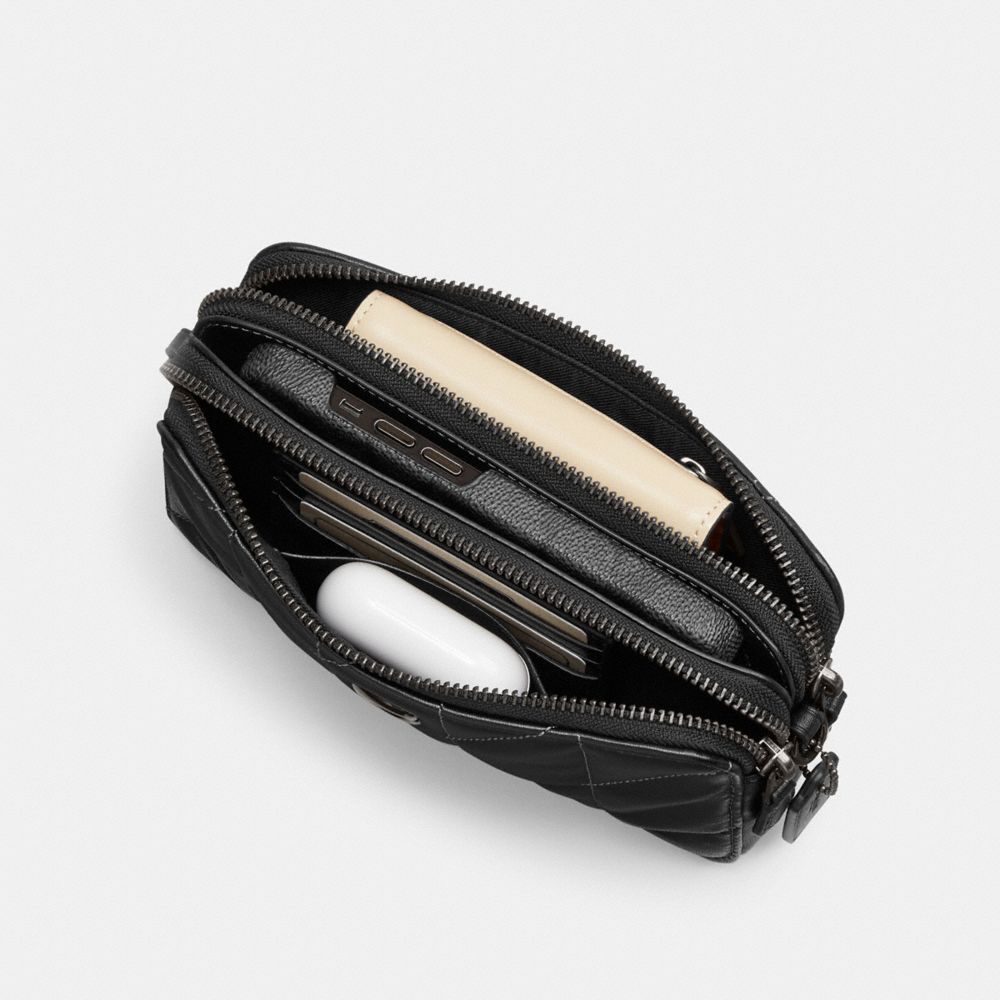 Nappa Leather/Light Antique Nickel/Moss Coach Kira Crossbody Bag With Pillow Quilting | COH865618