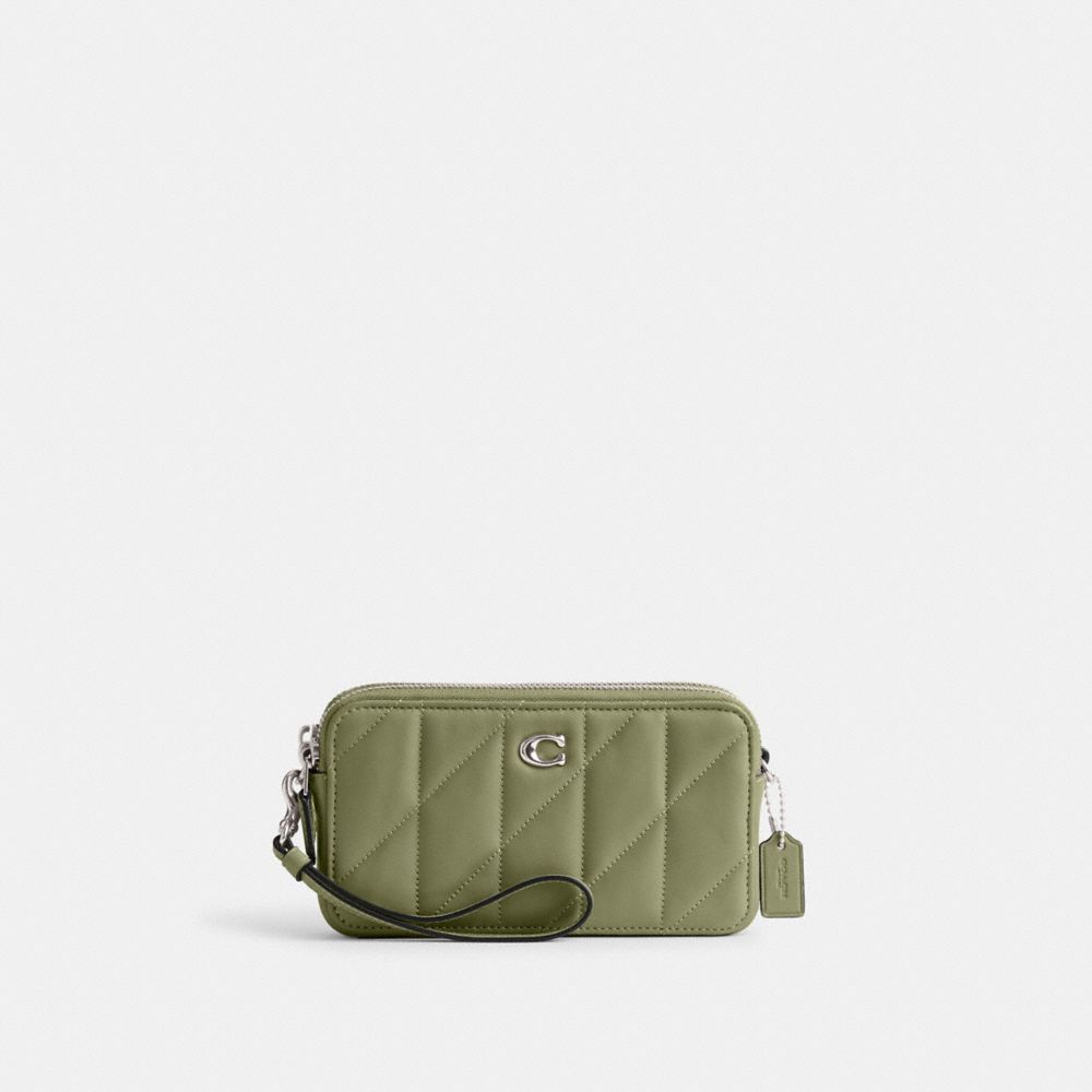 Nappa Leather/Light Antique Nickel/Moss Coach Kira Crossbody Bag With Pillow Quilting | COH865618