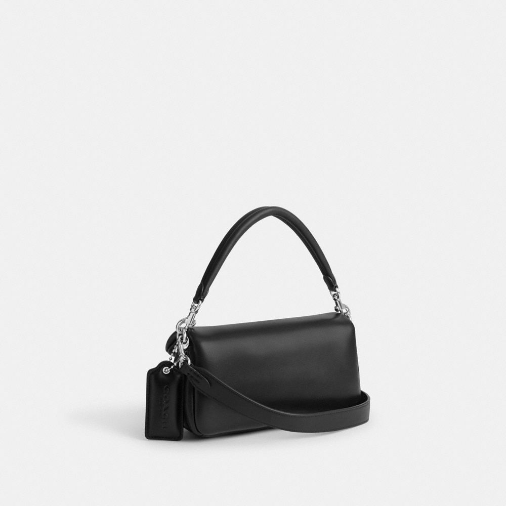 Nappa Leather/Silver/Black Coach Pillow Tabby Shoulder Bag 20 | COH864788