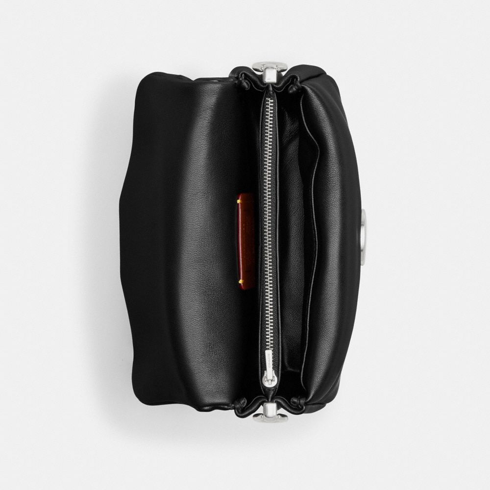 Nappa Leather/Silver/Black Coach Pillow Tabby Shoulder Bag 20 | COH864788