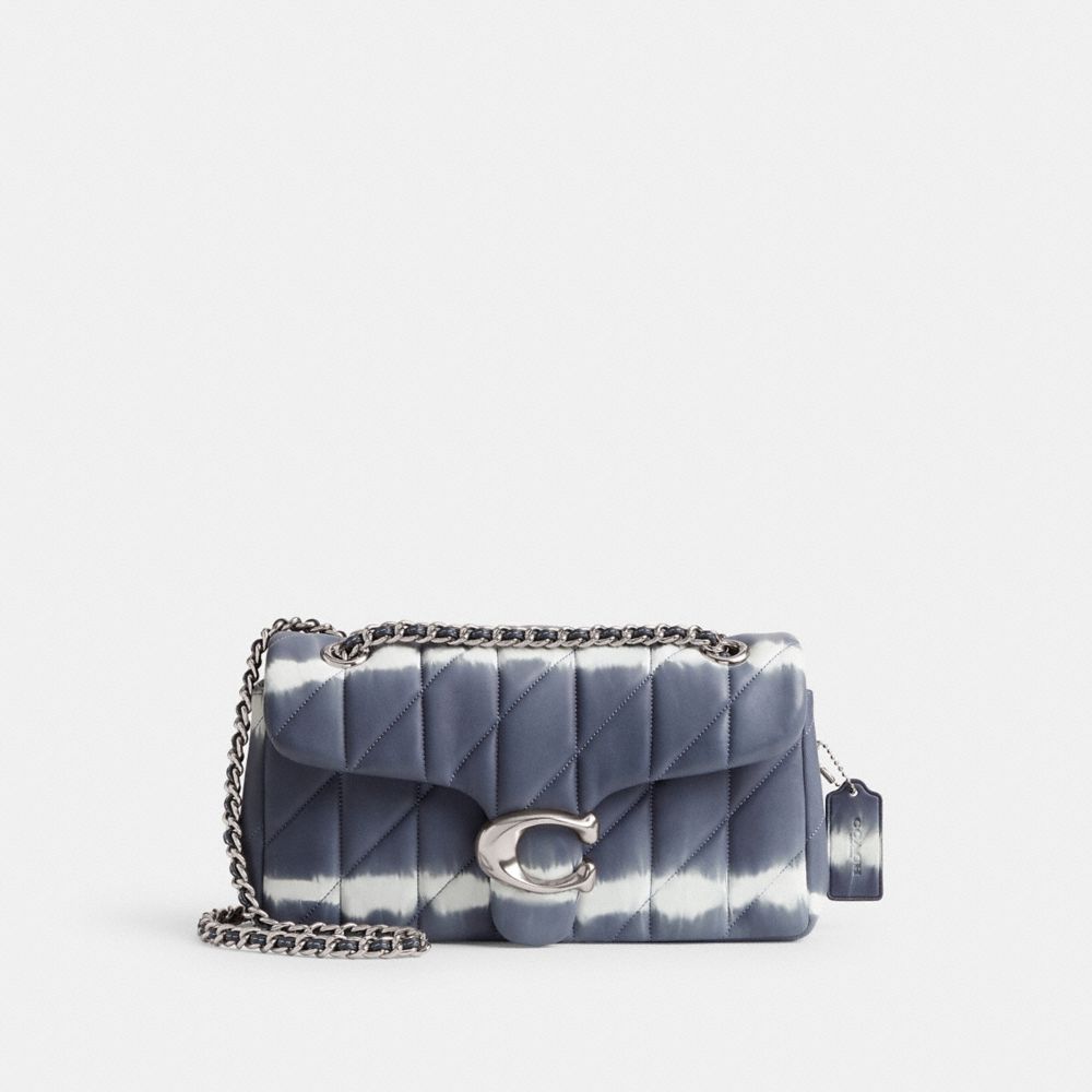 Nappa Leather/Silver/Midnight Navy Coach Tabby Shoulder Bag 26 With Quilting And Tie Dye | COH864901