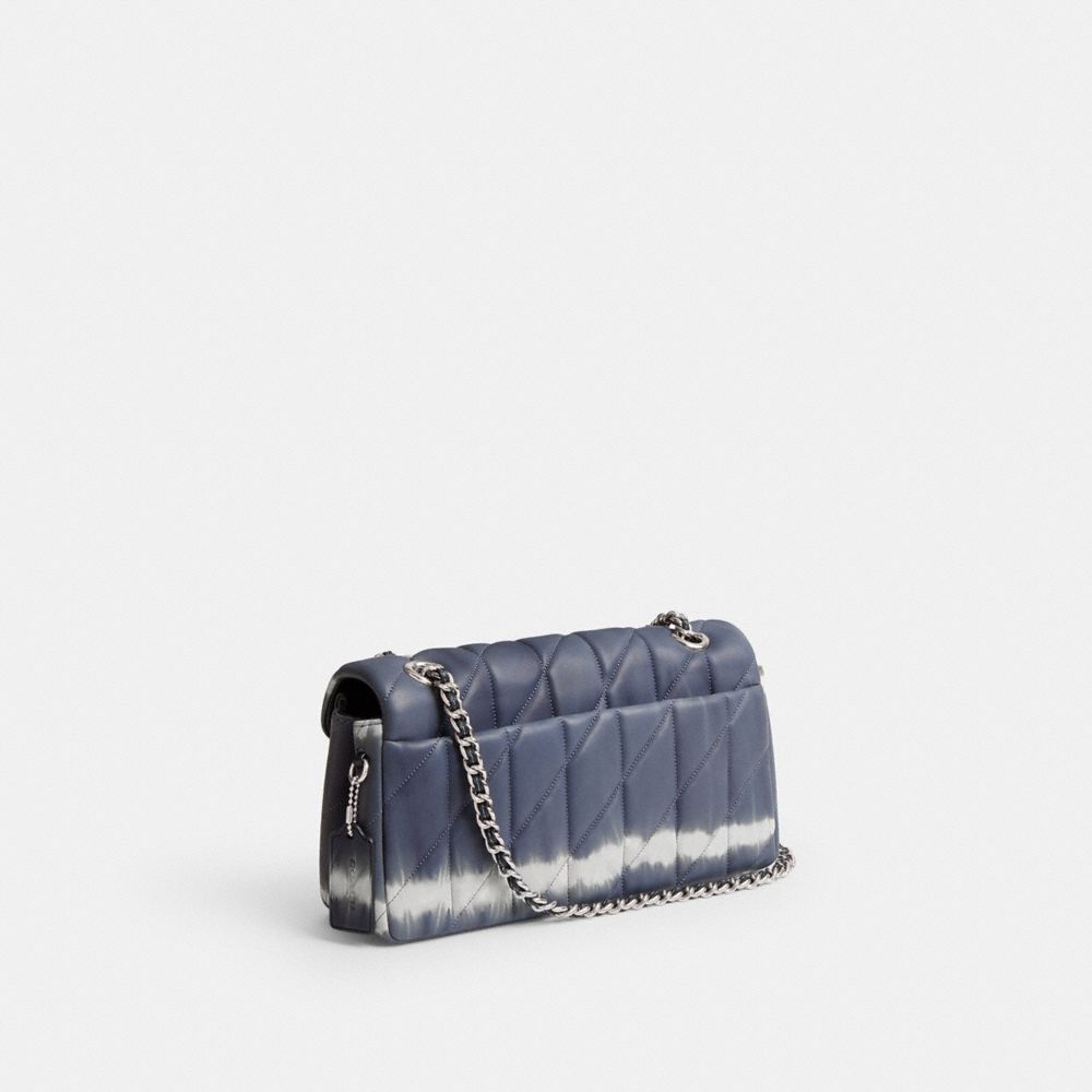 Nappa Leather/Silver/Midnight Navy Coach Tabby Shoulder Bag 26 With Quilting And Tie Dye | COH864901