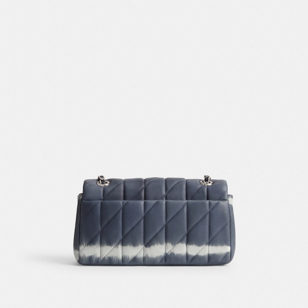 Nappa Leather/Silver/Midnight Navy Coach Tabby Shoulder Bag 26 With Quilting And Tie Dye | COH864901