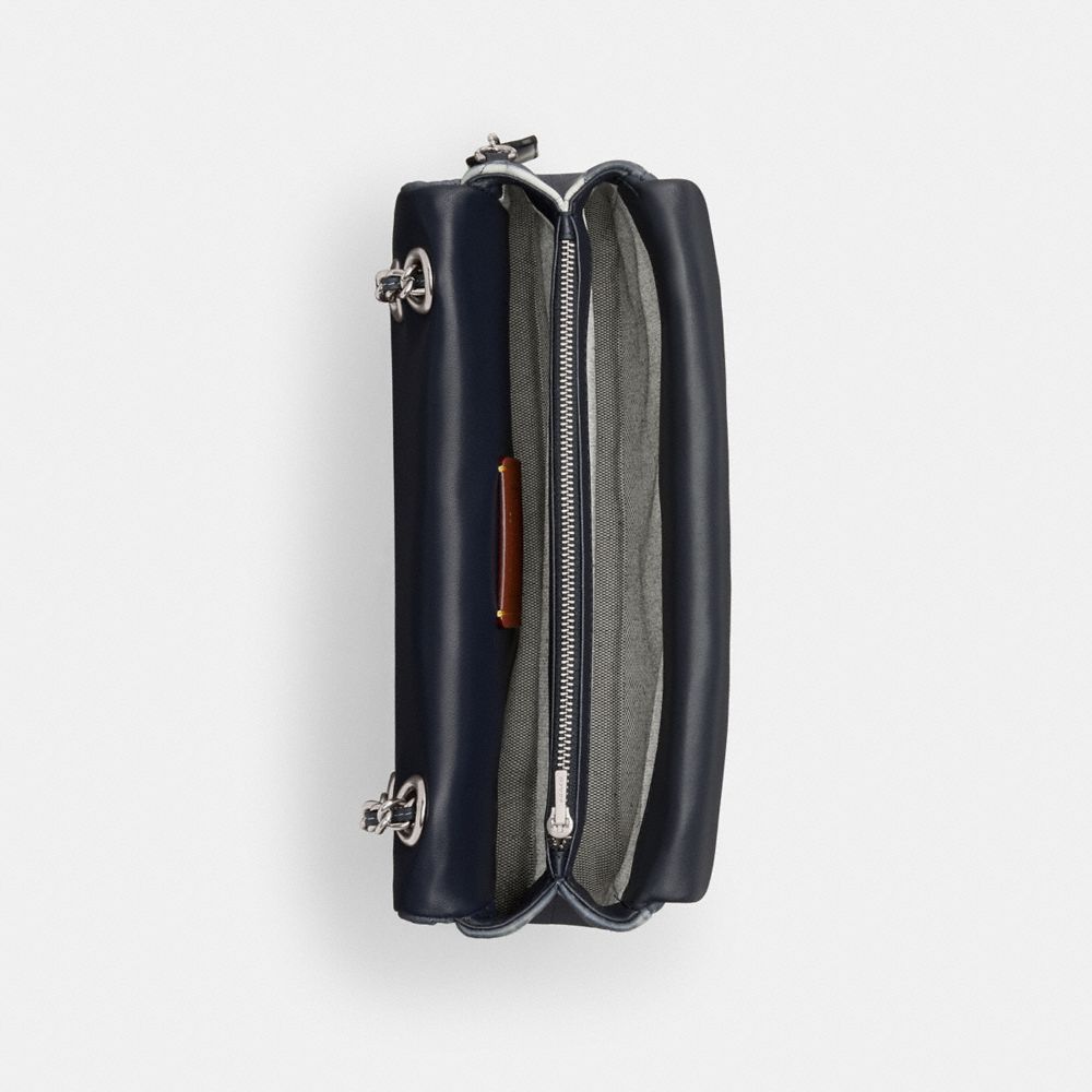 Nappa Leather/Silver/Midnight Navy Coach Tabby Shoulder Bag 26 With Quilting And Tie Dye | COH864901