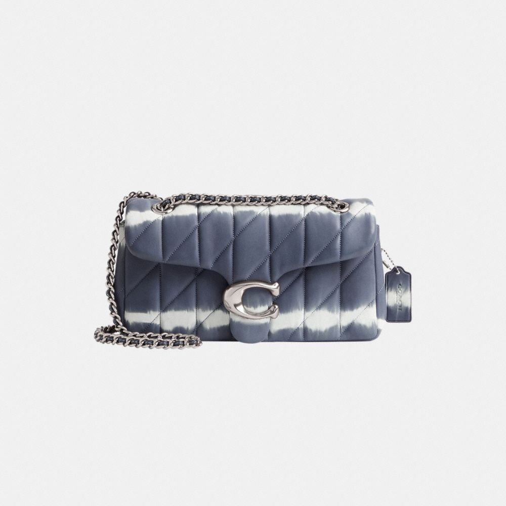 Nappa Leather/Silver/Midnight Navy Coach Tabby Shoulder Bag 26 With Quilting And Tie Dye | COH864901