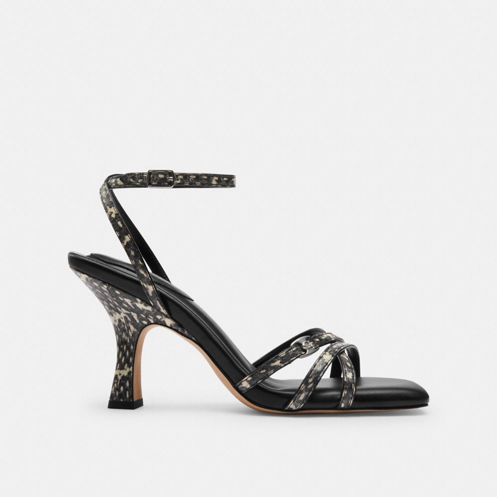 Natural Coach Kelsey Sandal In Snakeskin | COH865758