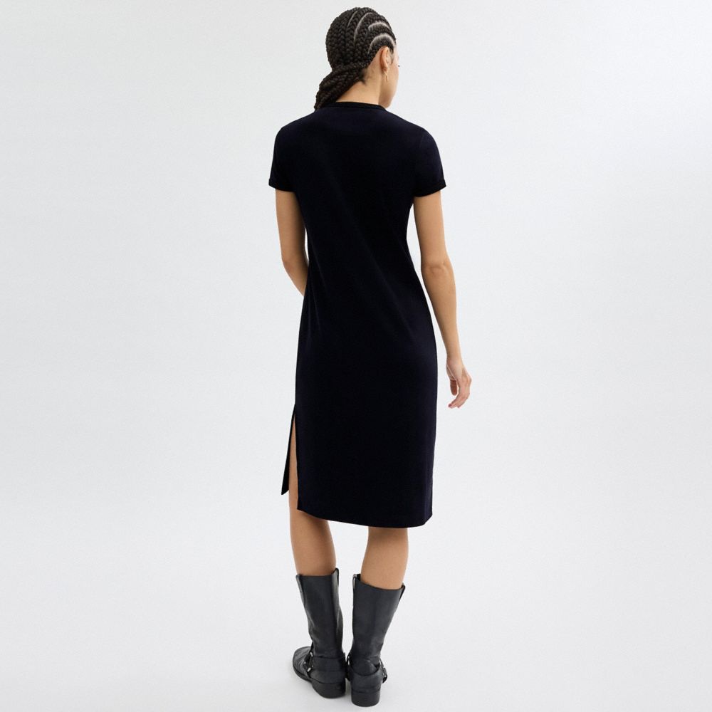Navy Coach 90's T Shirt Dress In Organic Cotton | COH866070