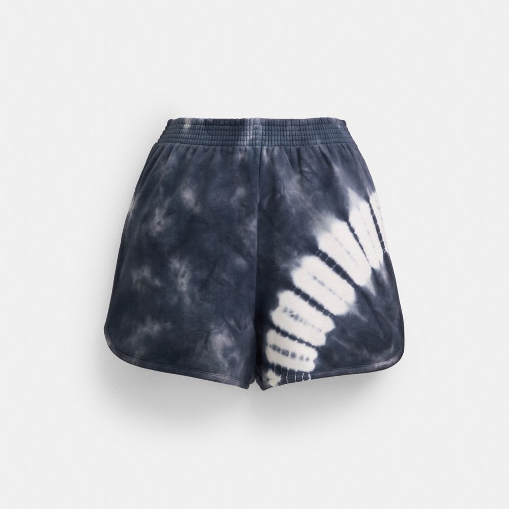 Navy Multi Coach Tie Dye Retro Shorts In Organic Cotton | COH866043