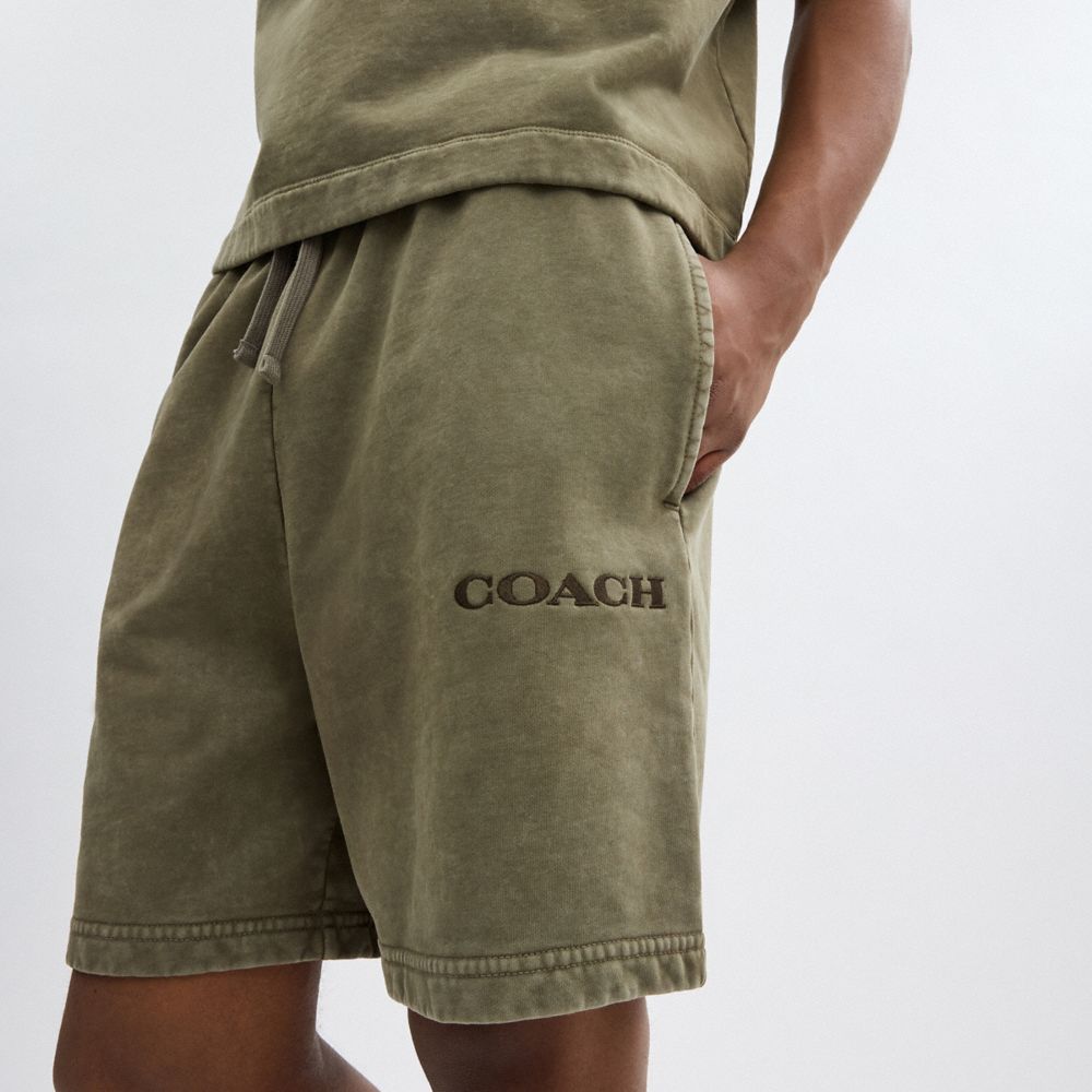 Olive Coach Garment Dye Pull On Shorts | COH866953