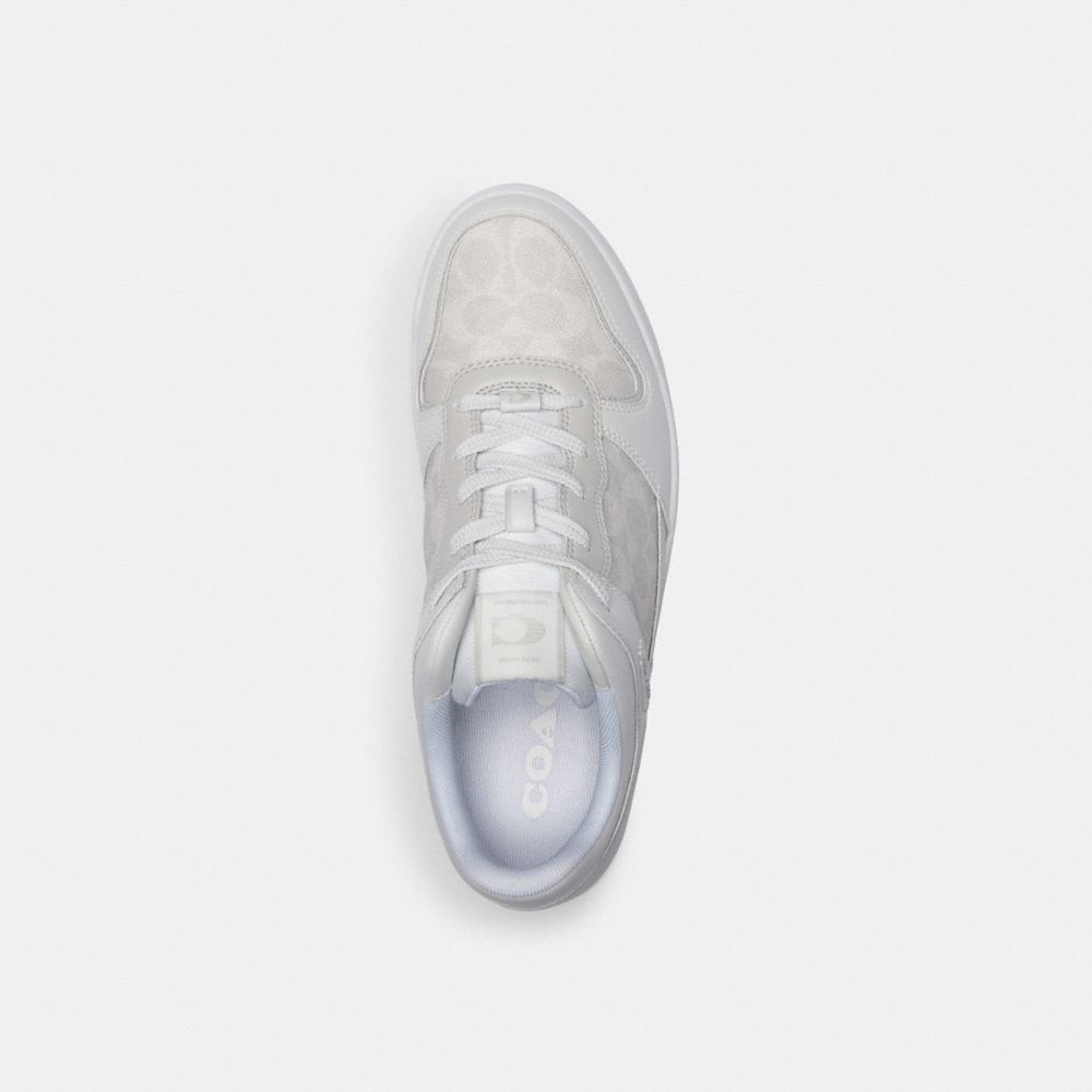 Optic White Coach C201 Sneaker In Signature Canvas | COH866786