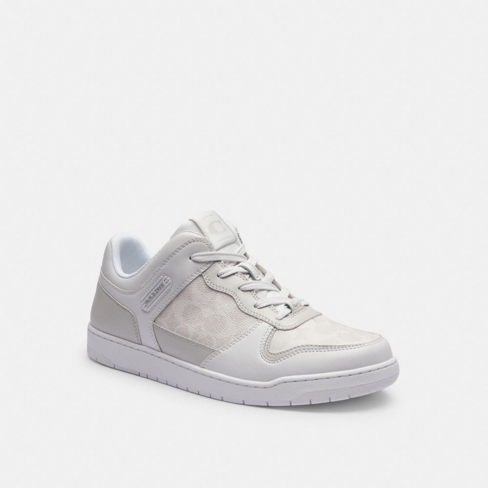 Optic White Coach C201 Sneaker In Signature Canvas | COH866786