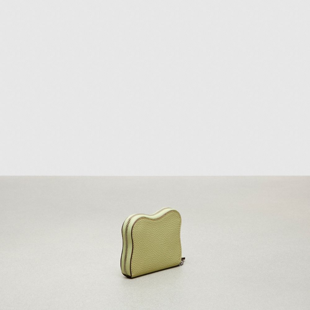 Pale Lime Coach Wavy Zip Around Wallet In Coachtopia Leather | COH865531