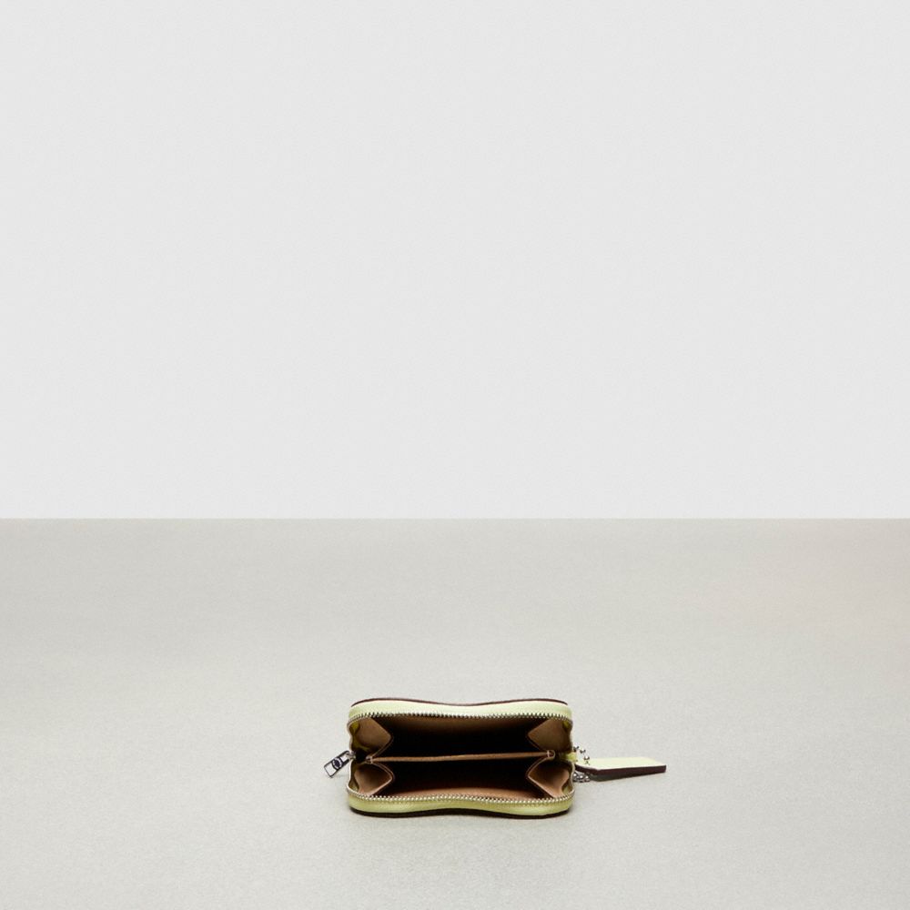 Pale Lime Coach Wavy Zip Around Wallet In Coachtopia Leather | COH865531